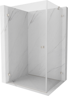 Mexen Lunar-B left-hinged shower enclosure 95 x 80 cm, transparent, brushed nickel - 832-095-080-97-00-L