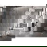 Mexen Lunar-B Duschkabine, schwenkbar, links, 90 x 90 cm, transparent, gebürsteter Nickel - 832-090-090-97-00-L