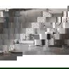 Mexen Lunar-B Duschkabine, schwenkbar, links, 90 x 90 cm, transparent, gebürsteter Nickel - 832-090-090-97-00-L