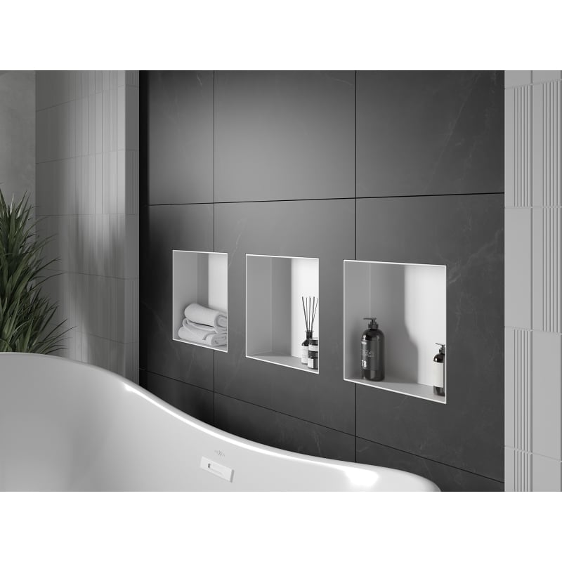 Mexen X-Wall-NR recessed shelf without flange 30 x 30 cm, white - 1921303010