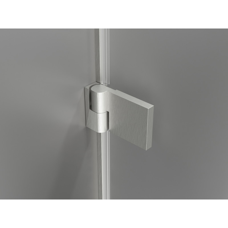 Mexen Lunar-B vasakpoolsed pöörduksedega dušinurk 95 x 90 cm, läbipaistev, harjatud nikkel - 832-095-090-97-00-L