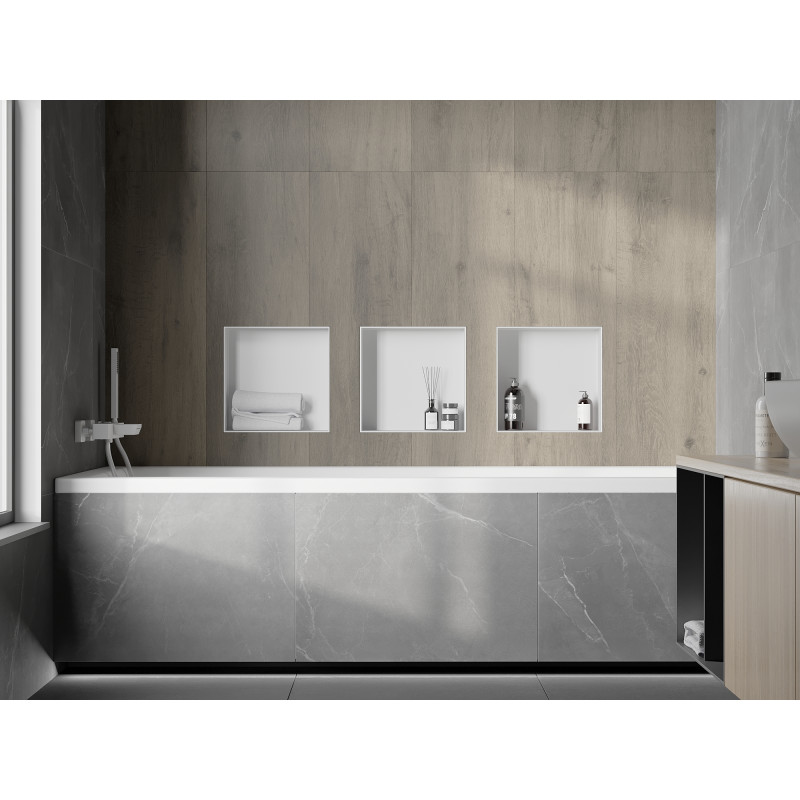 Mexen X-Wall-NR niskast plank zonder flens 30 x 30 cm, wit - 1921303010