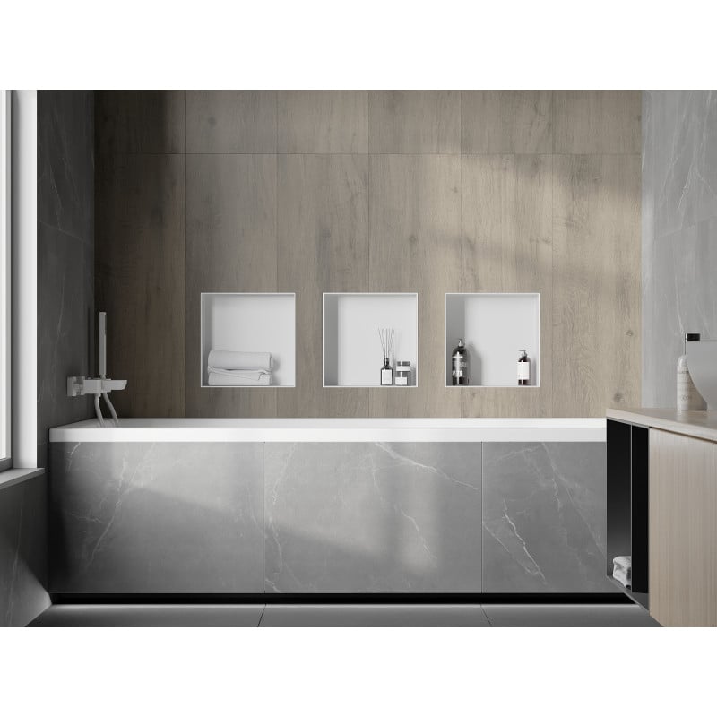 Mexen X-Wall-NR półka wnękowa bez kołnierza 30 x 30 cm, biała - 1921303010