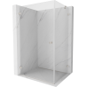Mexen Lunar-B douchecabine draaiend links 100 x 90 cm, transparant, geborsteld nikkel - 832-100-090-97-00-L