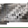 Mexen Lunar-B Duschkabine, schwenkbar, links, 100 x 90 cm, transparent, gebürsteter Nickel - 832-100-090-97-00-L