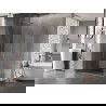 Mexen Lunar-B Duschkabine, schwenkbar, links, 100 x 90 cm, transparent, gebürsteter Nickel - 832-100-090-97-00-L