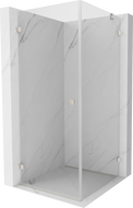Mexen Lunar-B Duschkabine schwenkbar links 100 x 100 cm, transparent, gebürstetes Nickel - 832-100-100-97-00-L