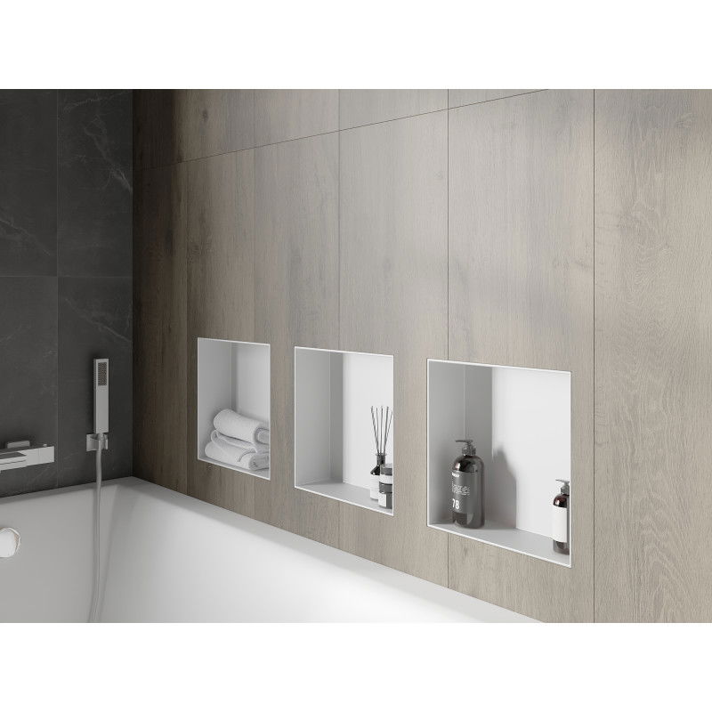 Mexen X-Wall-NR nišas plaukts bez atloka 30 x 30 cm, balts - 1921303010