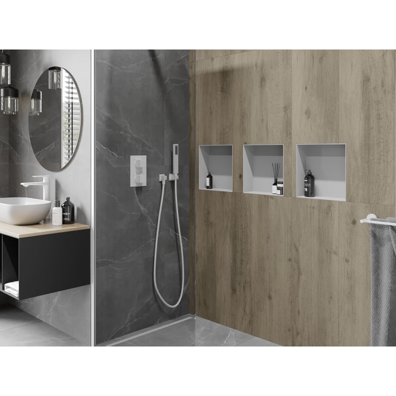 Mexen X-Wall-NR recessed shelf without flange 30 x 30 cm, white - 1921303010