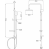 Mexen X62 Duschsäule, Graphit - 798626291-66