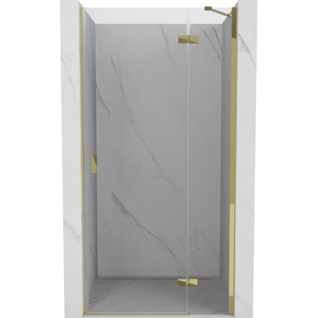 Mexen Mist-H draaibare douchedeur rechts 70 cm, transparant, goud - 8A5-070-000-50-00-P