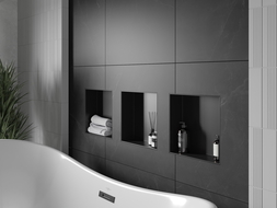 Mexen X-Wall-NR recessed shelf without flange 30 x 30 cm, black - 1971303010