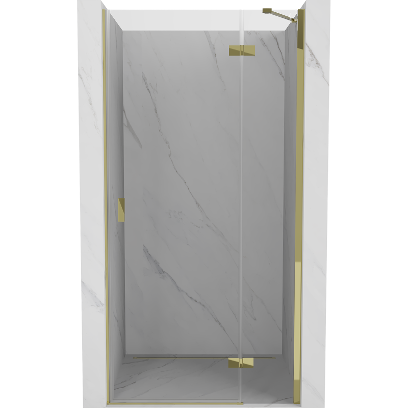 Mexen Mist-H Duschdrehtür rechts 80 cm, transparent, gold - 8A5-080-000-50-00-P