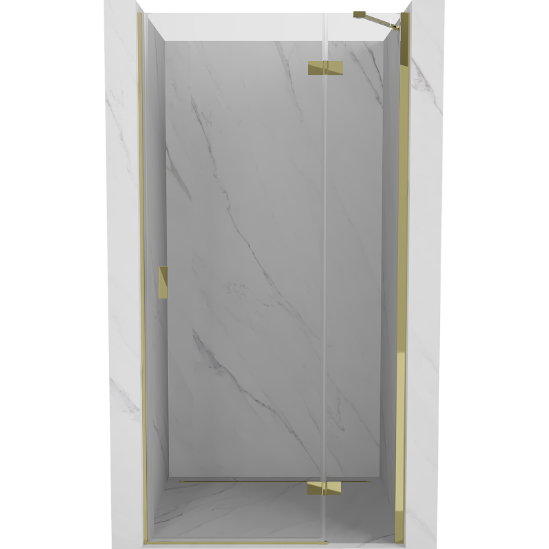 Mexen Mist-H porta doccia a battente destra 90 cm, trasparente, oro - 8A5-090-000-50-00-P