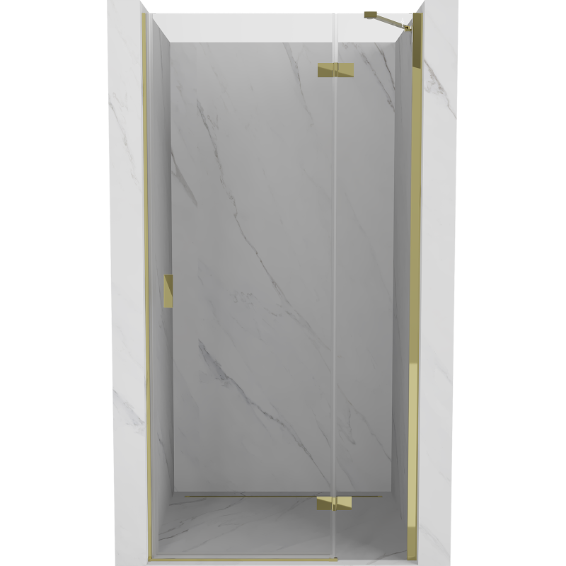 Mexen Mist-H porta de duche pivotante direita 105 cm, transparente, dourada - 8A5-105-000-50-00-P