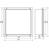 Mexen X-Wall-NR recessed shelf without flange 30 x 30 cm, white - 1921303010