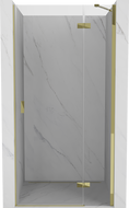 Mexen Mist-H desna obrtna tuš vrata 115 cm, prozirno, zlatno - 8A5-115-000-50-00-P