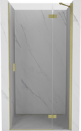 Mexen Mist-H douchedeur scharnierend rechts 70 cm, transparant, goud geborsteld - 8A5-070-000-55-00-P