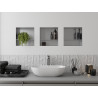 Mexen X-Wall-NR Inbouwnis zonder rand met plank 30 x 30 cm, inox - 1911303010S