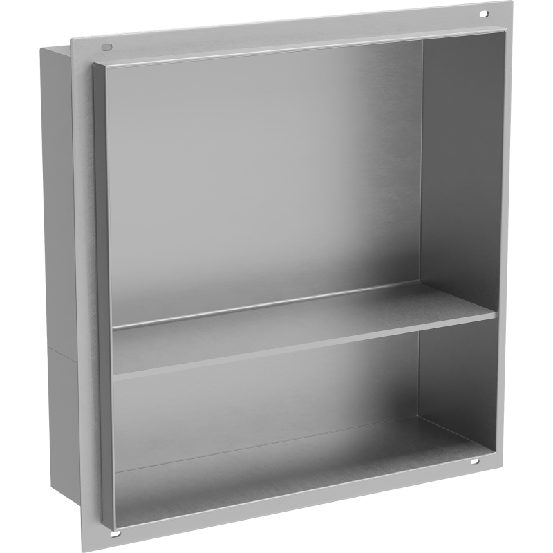 Mexen X-Wall-NR Nischenablage ohne Kragen mit Ablage 30 x 30 cm, Inox - 1911303010S