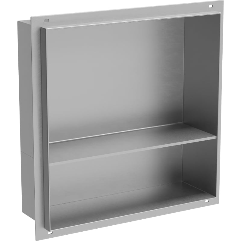 Mexen X-Wall-NR nisvak zonder flens met plank 30 x 30 cm, inox - 1911303010S