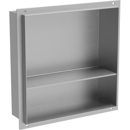 Mexen X-Wall-NR estante empotrado sin marco con estante de 30 x 30 cm, inox - 1911303010S