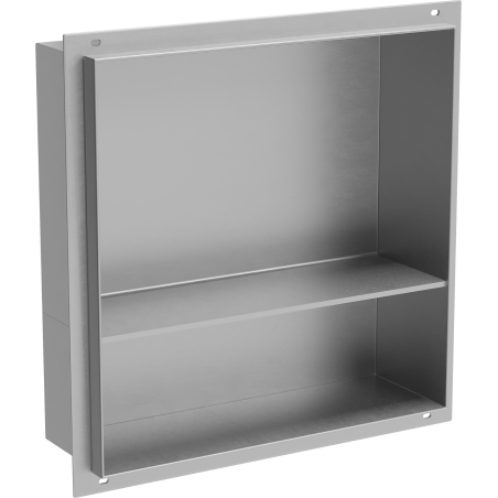 Mexen X-Wall-NR Nischenablage ohne Kragen mit Ablage 30 x 30 cm, Inox - 1911303010S