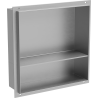 Mexen X-Wall-NR Inbouwnis zonder rand met plank 30 x 30 cm, inox - 1911303010S