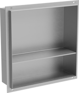 Mexen X-Wall-NR nišna polica brez obrobe s polico 30 x 30 cm, inox - 1911303010S