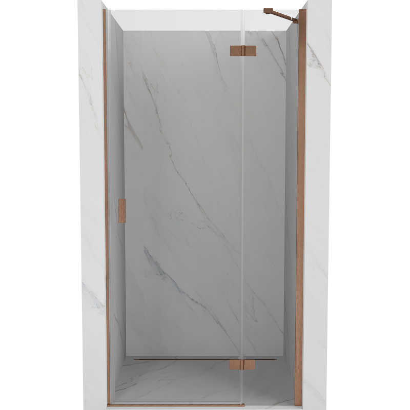 Mexen Mist-H porte de douche battante droite 70 cm, transparent, cuivre brossé - 8A5-070-000-65-00-P