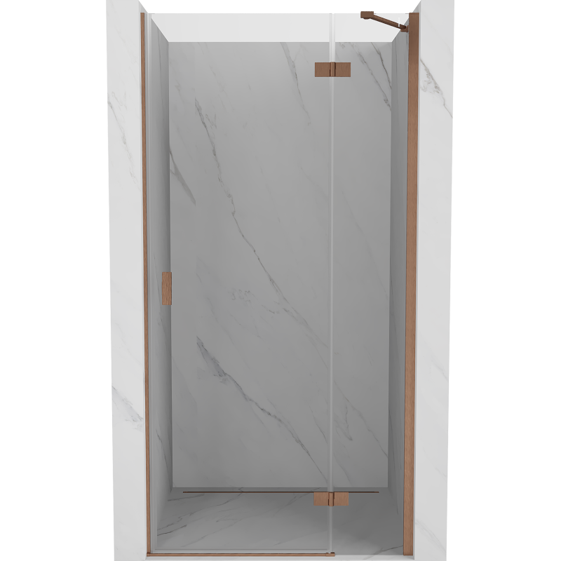 Mexen Mist-H porte de douche battante droite 85 cm, transparent, cuivre brossé - 8A5-085-000-65-00-P