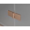 Mexen Mist-H L Duo cabine de douche pivotante 90 x 120 cm, transparent, cuivre brossé - 8A5L-090L-120P-65-00