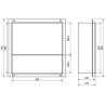 Mexen X-Wall-NR Nischenregal ohne Rand mit Regal 30 x 30 cm, weiß - 1921303010S