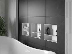 Mexen X-Wall-NR Nischenregal ohne Rand mit Regal 30 x 30 cm, weiß - 1921303010S
