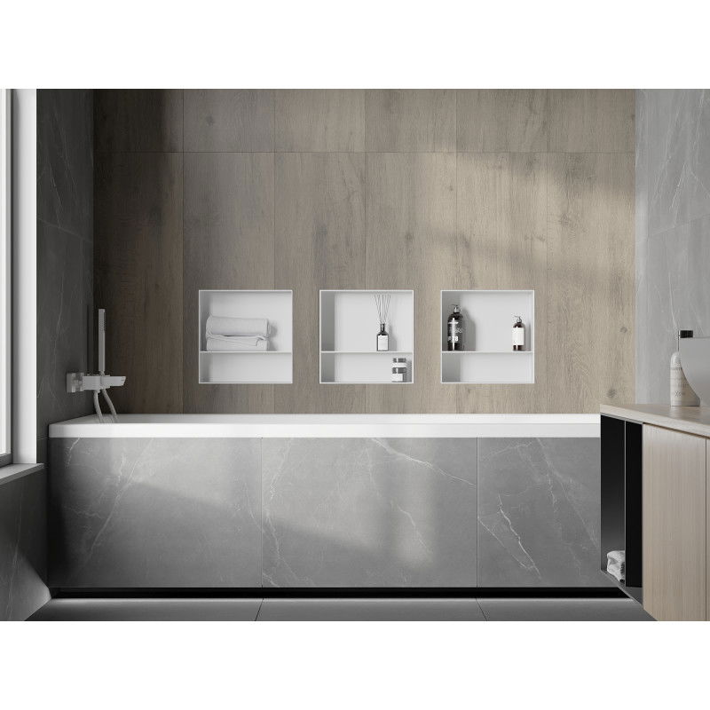 Mexen X-Wall-NR estante empotrado sin brida con balda 30 x 30 cm, blanco - 1921303010S