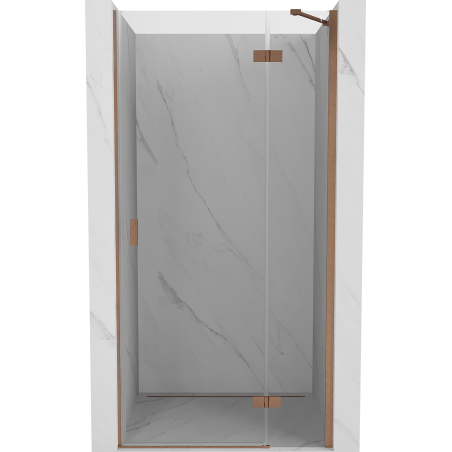 Mexen Mist-H porte de douche pivotante droite 105 cm, transparent, cuivre brossé - 8A5-105-000-65-00-P