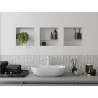 Mexen X-Wall-NR estante empotrado sin reborde con estante de 30 x 30 cm, blanco - 1921303010S