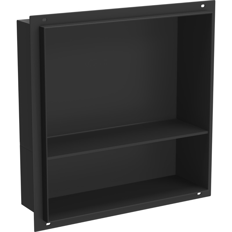 Mexen X-Wall-NR étagère encastrée sans rebord avec étagère 30 x 30 cm, noire - 1971303010S