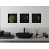 Mexen X-Wall-NR estante empotrado sin reborde con estante de 30 x 30 cm, negro - 1971303010S