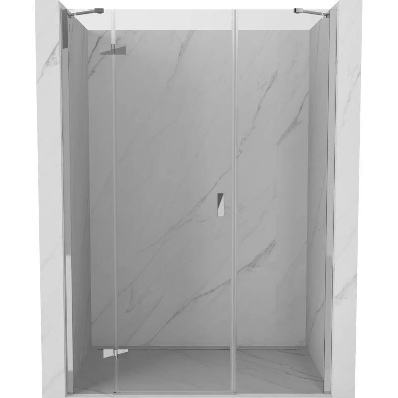 Mexen Mist-H left-hinged shower door 135 cm, transparent, chrome - 8A5-135-001-01-00-L