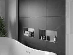 Mexen X-Wall-NR nis planken zonder flens 45 x 20 cm, inox - 1911452010