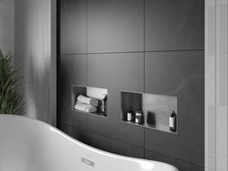 Mexen X-Wall-NR süvendatud riiul ilma raamita 45 x 20 cm, inox - 1911452010