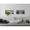 Mexen X-Wall-NR inbouwplank zonder flens 45 x 20 cm, inox - 1911452010
