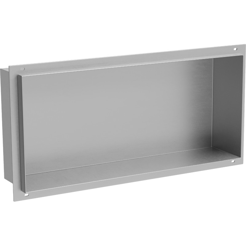Mexen X-Wall-NR inbouwplank zonder flens 45 x 20 cm, inox - 1911452010
