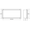 Mexen X-Wall-NR Nischenregal ohne Flansch 45 x 20 cm, Inox - 1911452010