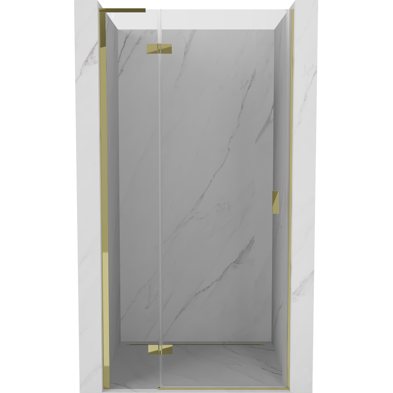 Mexen Mist-H L drzwi prysznicowe uchylne lewe 90 cm, transparent, złote - 8A5L-090-000-50-00-L