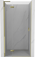 Mexen Mist-H L lijeva preklopna tuš vrata 100 cm, prozirna, zlatna - 8A5L-100-000-50-00-L