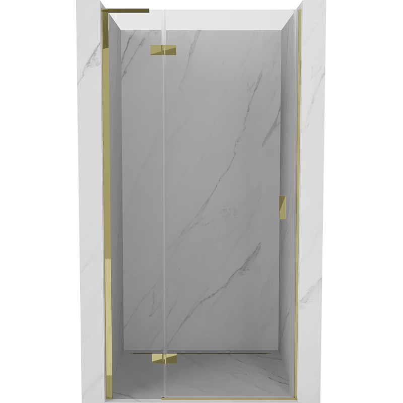 Mexen Mist-H L drzwi prysznicowe uchylne lewe 105 cm, transparent, złote - 8A5L-105-000-50-00-L