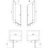 Mexen Mist-H L Duschtür, links angeschlagen, 115 cm, transparent, gold - 8A5L-115-000-50-00-L