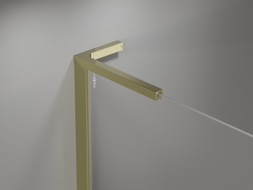 Mexen Mist-H L douchedeur scharnierend links 115 cm, transparant, goud - 8A5L-115-000-50-00-L